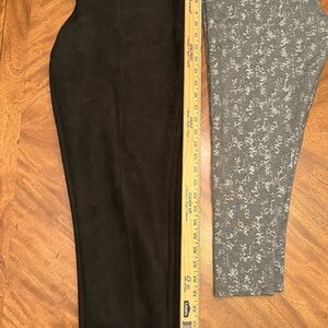 Andrew Marc Black XL Pants+ Soft surroundings XL leggings gray/silver pattern